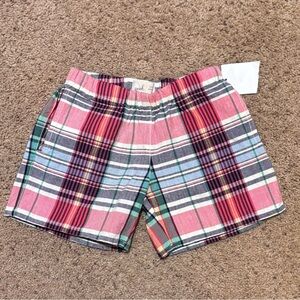 Peek Colorful Plaid Shorts, size 12-18 months.